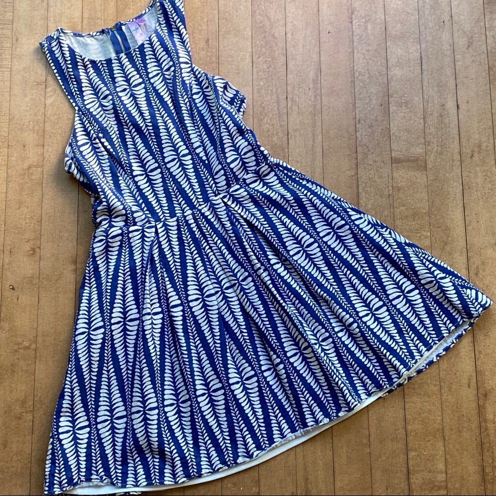 High-neck Patterned Dress